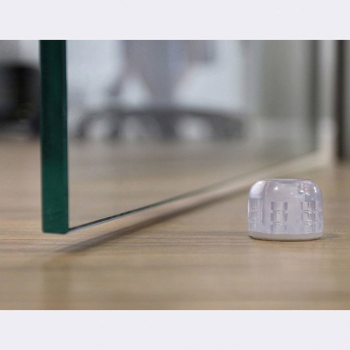 Rei Top Tope de porte transparent adhésif ABS 30x30x20mm - Protection murale facile