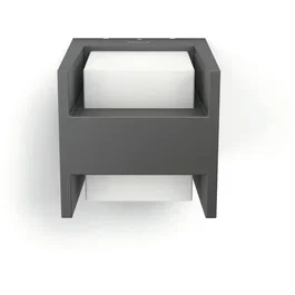Philips Applique murale LED extérieure Arbour - Lumière blanche chaude, étroite, certifiée IP44, finition anthracite