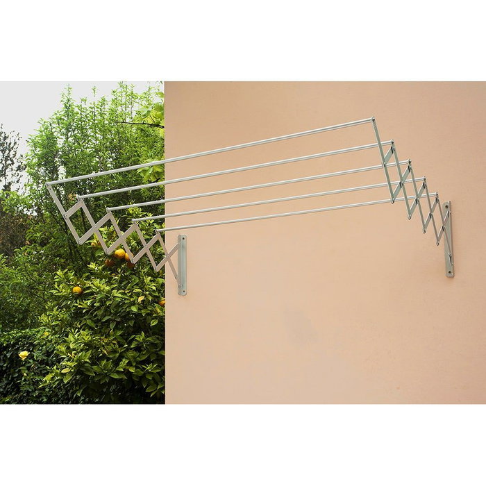 Fepre Tendedero mural aluminium extensible 2 bras 5 tiges 100 cm ouvert 70x23 cm Fepre Tendedero mural aluminium extensible 2 bras 5 tiges 100 cm ouvert 70x23 cm