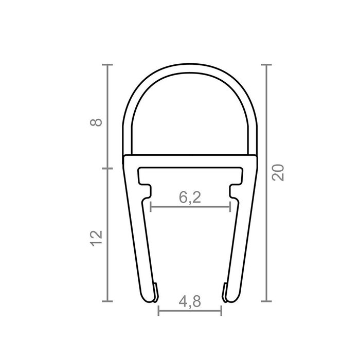 Micel Rechange pf3 tr 18525 10,5 x 20 mm pour parois de douche