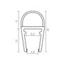 Micel Rechange pf3 tr 18525 10,5 x 20 mm pour parois de douche