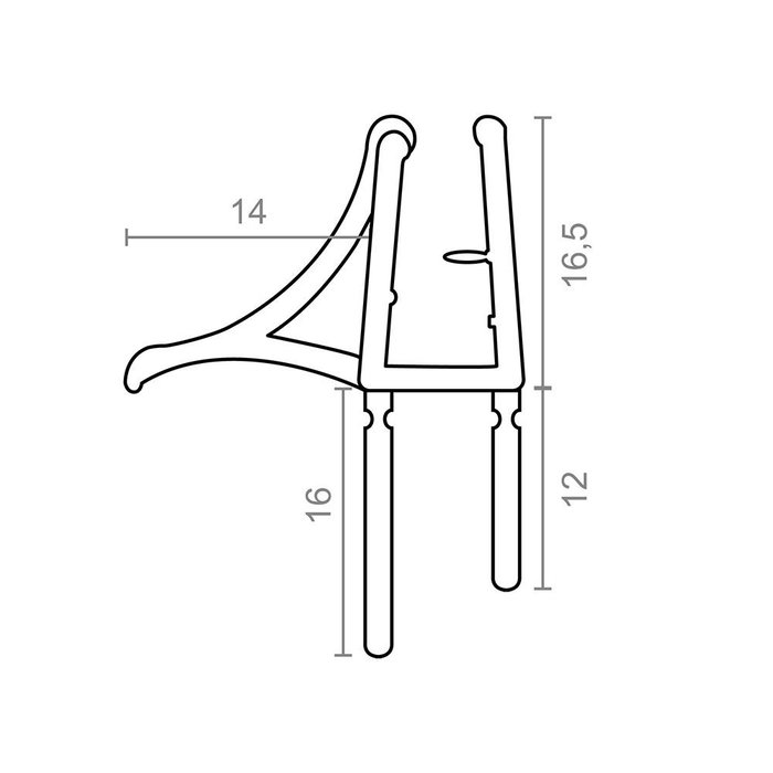 Micel Rechange pf4 tr 18527 pour parois de douche 24 x 30 mm