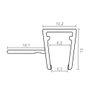 Micel Profil pour paroi de douche avec joint de croisement 18mm - 2m