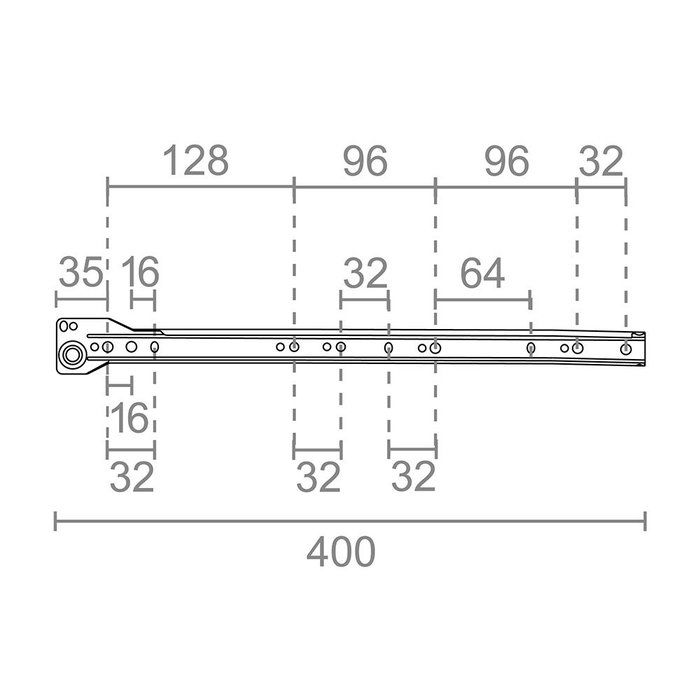 Micel Guide-tiroir acier blanc modèle GC01 400 x 10 x 35 mm pack Bl 75040 Micel Guide-tiroir acier blanc modèle GC01 400 x 10 x 35 mm pack Bl 75040