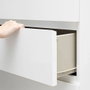 Micel Guide tiroir, modèle gc01, acier blanc, 450 x 10 x 35 mm, pack, référence Bl 75045