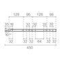 Micel Guide tiroir, modèle gc01, acier blanc, 450 x 10 x 35 mm, pack, référence Bl 75045