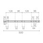 Micel Bl 75050 Guide tiroir acier blanc 500 x 10 x 35 mm pack