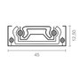 Micel Zn 78035 Guide télescopique acier finition zinguée 350 x 45 x 12,5 mm pour tiroir charge max 45 kg avec frein