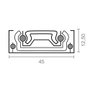 Micel Zn 78045 Guide télescopique acier zincé 450 x 45 x 12,5 mm avec système de frein amortisseur