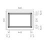 Micel Encadrement micro-ondes autocortable effet inox 60x40cm ABS Réf: Ei 94508