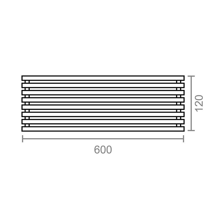 Micel Blister rejilla pour réfrigérateur/four 8 éléments aluminium effet inox 60 x 1,45 x 12 cm autocortable