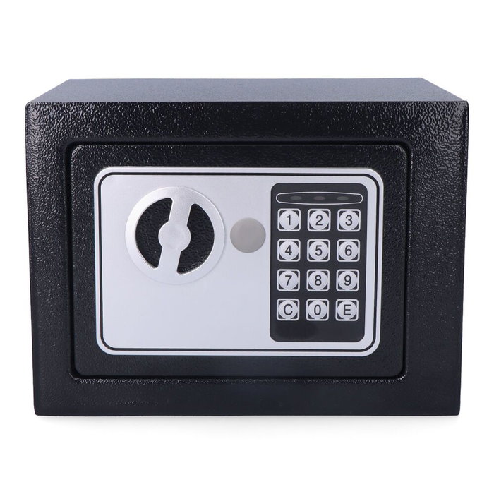 Micel NE 13385 Coffre-fort électronique 23 x 17 x 17 cm Noir Acier avec clé et code PIN Micel NE 13385 Coffre-fort électronique 23 x 17 x 17 cm Noir Acier avec clé et code PIN