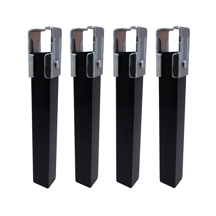 Pieds de lit Micel PT25 96400 Noir Acier 4 Pièces Pieds de lit Micel PT25 96400 Noir Acier 4 Pièces