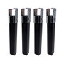 Micel Pieds de lit PT25 96402 Noir Acier - Lot de 4 pièces