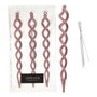 Christmas Decoration Set de 3 décorations suspendues en spirales rose brillant