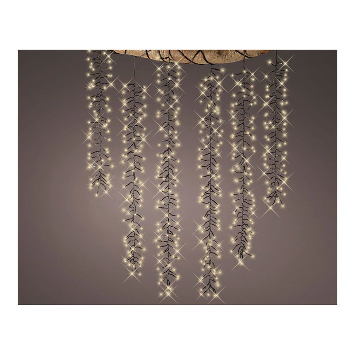 BigBuy Christmas Barrière lumineuse LED 200 cm, 480 LEDs lumière chaude