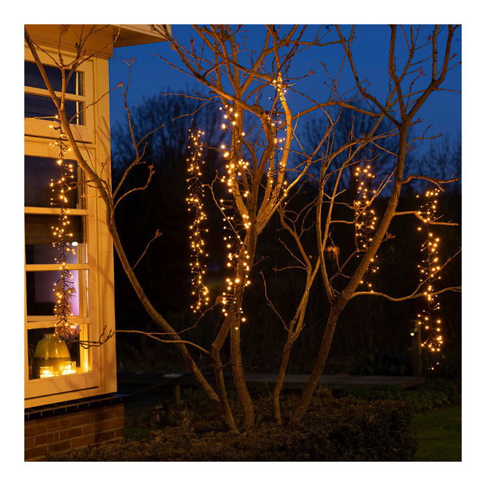 BigBuy Christmas Barrière lumineuse LED 200 cm, 480 LEDs lumière chaude