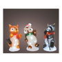 Lumineo Figurines animaux acryliques LED extérieur zorro hibou raton laveur 13x10x24cm 20 LED IP44 lumière froide