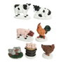 BigBuy Home Figurine Décorative Animaux Lot de 7