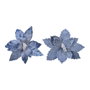 Fleur décorative Bleu Noël