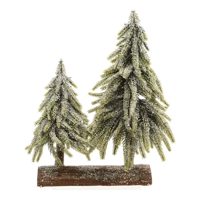 Sapin de Noël Double Enneigé Base en bois (28 x 16 x 28 cm) Sapin de Noël Double Enneigé Base en bois (28 x 16 x 28 cm)