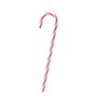Decoris Bâton de canne en plastique rouge et blanc avec crochet 0,8 x 4 x 13 cm non comestible décoration
