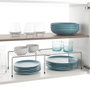 Metaltex Adapto Étagère extensible pour meuble de cuisine 57/33 x 24 x 15 cm Polytherm metallic