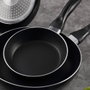 San Ignacio Set 3 Poêles Aluminium Pressé Antiadhésif Navy Black Induction Ø16/Ø20/Ø24 cm