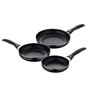 San Ignacio Set 3 Poêles Aluminium Pressé Antiadhésif Navy Black Induction Ø16/Ø20/Ø24 cm