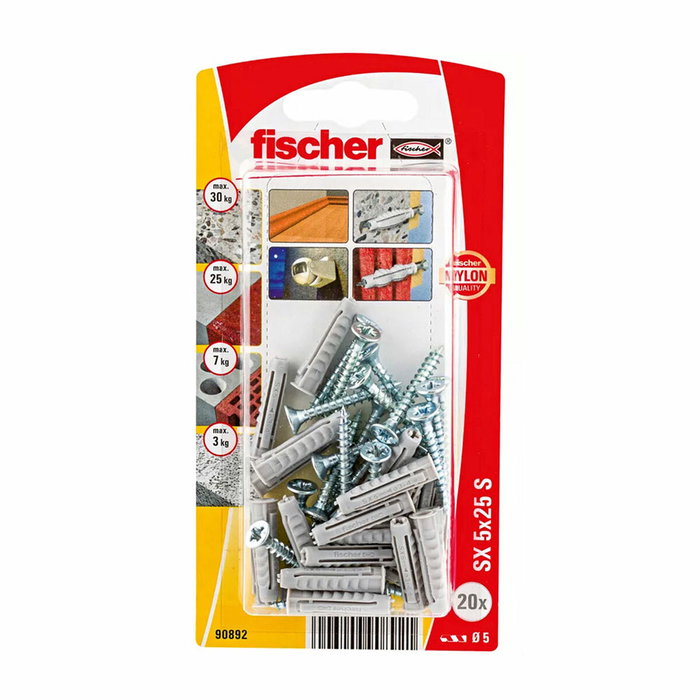 Chevilles et vis Fischer (20 Unités) Chevilles et vis Fischer (20 Unités)