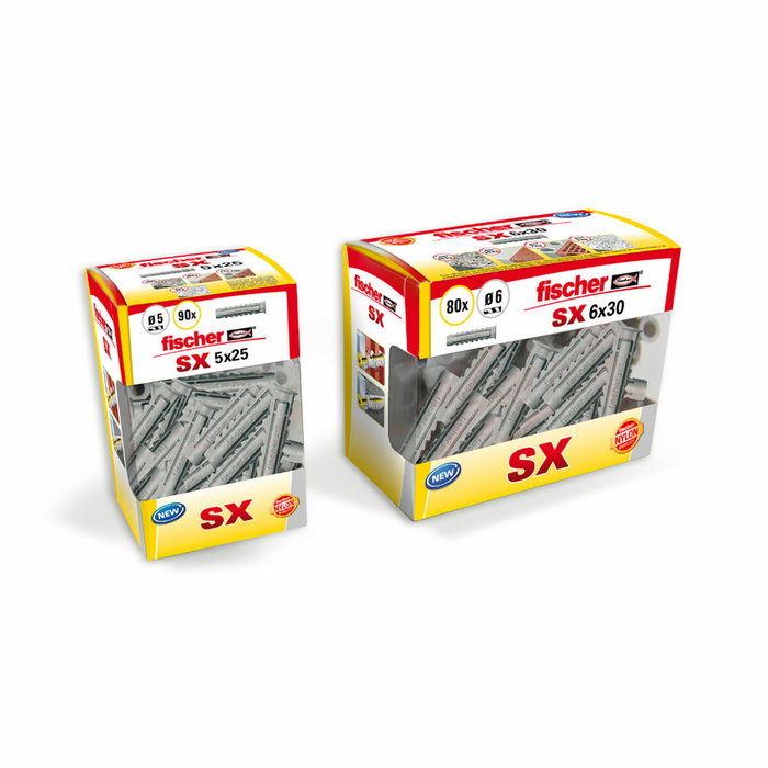 Crampons Fischer SX 553433 5 x 25 mm Nylon (90 Unités) Crampons Fischer SX 553433 5 x 25 mm Nylon (90 Unités)