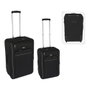 Proworld Set 2 valises de voyage noires en polyester avec tubes aluminium et 2 roues, 36x24x53 et 44x26x63 cm