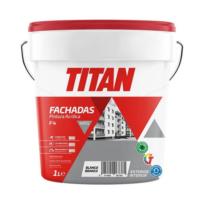 Peinture Titan 125670001 125 ml Blanc 1 L Peinture Titan 125670001 125 ml Blanc 1 L