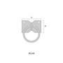Crochet pour chien EDM 85244 Argenté Plaque Anneaux