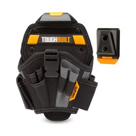 Toughbuilt Housse pour perceuse grande avec système ClipTech, 18 x 8 x 25 cm