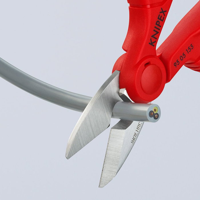 Ciseaux d'électricien Knipex 9505155sb 130 x 32 x 155 mm Fibre de Verre Acier inoxydable Ciseaux d'électricien Knipex 9505155sb 130 x 32 x 155 mm Fibre de Verre Acier inoxydable
