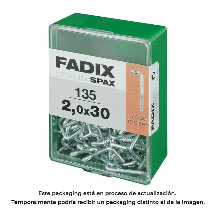 Fadix 10922864 Alcayata Roscada Cinc Acier 2,0x30mm Lot de 135 Fadix 10922864 Alcayata Roscada Cinc Acier 2,0x30mm Lot de 135
