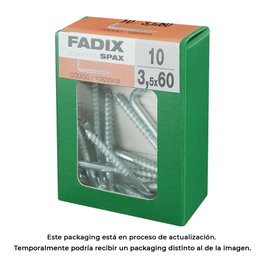 Fadix Boîte de 10 alcayatas filetées 3,5 x 60 mm