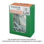Fadix Boîte de 10 alcayatas filetées 3,5 x 60 mm en acier zingué