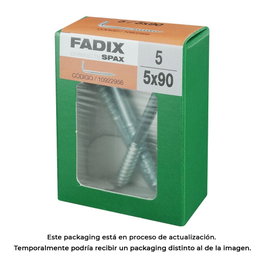 Fadix Boîte de 5 vis à œil filetées 5,0x90mm en acier zingué