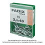 Fadix Embrasse ouverte zincée 2,5 x 40 mm, boîte de 15 unités