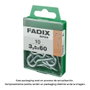 Fadix Embrasse ouverte zincée 3,5 x 60 mm, boîte de 10 unités
