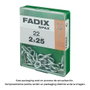 Fadix Embrasse fermée zincée 2,0 x 25 mm, boîte de 22 unités