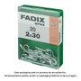 Fadix Hembrilla cerrada zincada 2,0 x 30 mm, boîte de 20 unités