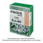 Fadix 10923090 Hembrilla fermée zinguée 2,5 x 40 mm, boîte de 115 unités