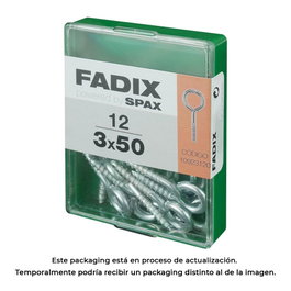 Fadix Hasp fermé zincé 3,0 x 50 mm, boîte de 12 unités