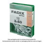 Fadix Embrasse fermée zincée 3,0 x 50 mm, boîte de 12 unités
