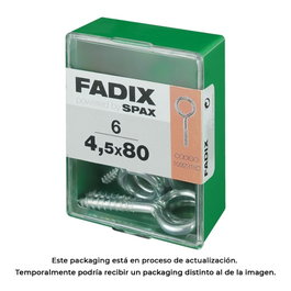 Fadix Charnière fermée zincée 4,5 x 80 mm, boîte de 6 pièces