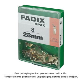 Fadix Boîte de 8 crochets Hansafix 28 mm pour cadres