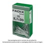 Fadix Boîte de 30 clous en acier 2,7x30mm à tête plate